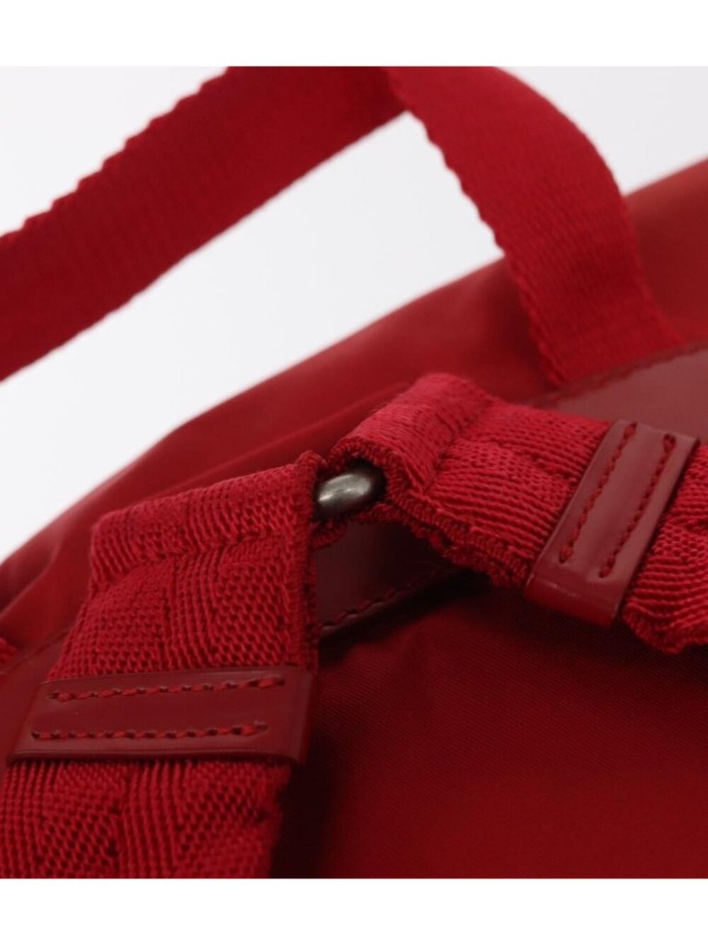 PRADA Backpack Nylon Red Silver - Picture 9 of 16